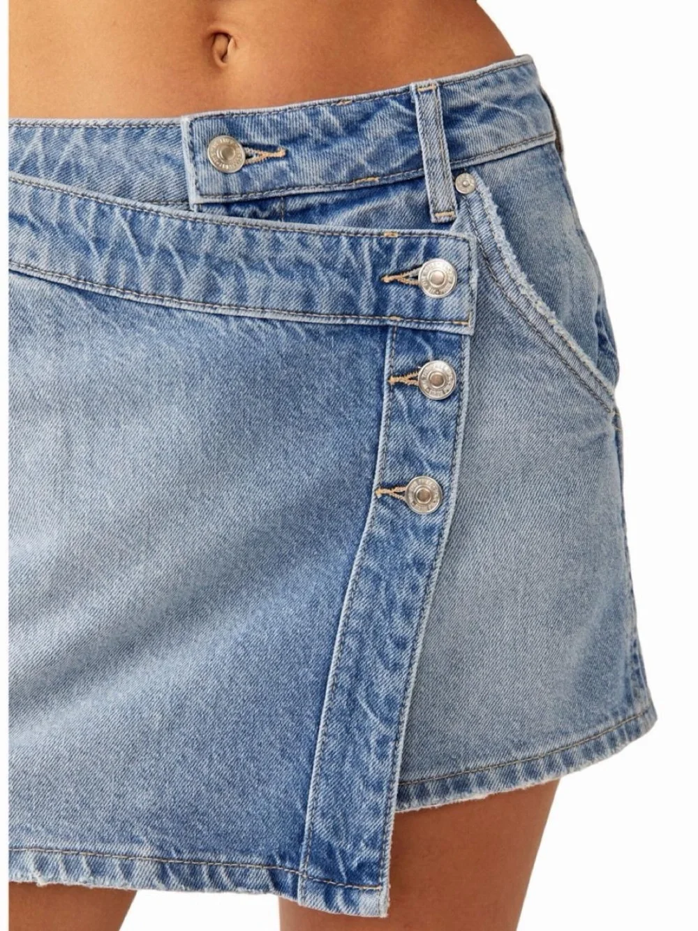 We The Free asymmetric denim